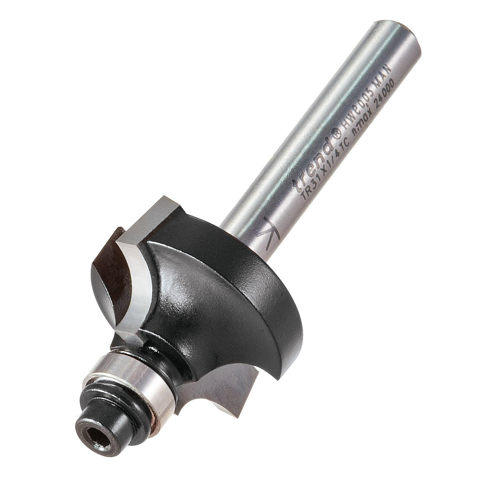 Trend Tools TR31X1/4TC Guided Ovolo Round Over Cutter 6.35Mm Radius