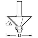 Trend Tools TR33X1/4TC Guided Chamfer Angle=45 Degrees X 31.8Mm