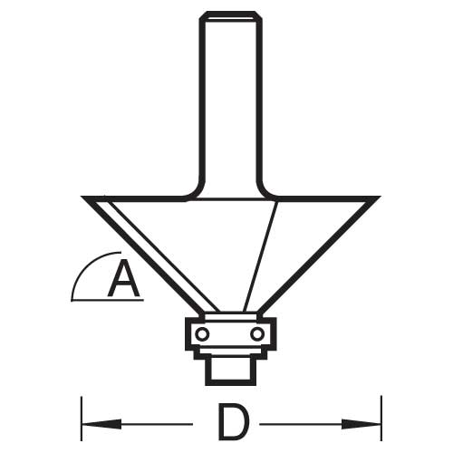 Trend Tools TR33X1/4TC Guided Chamfer Angle=45 Degrees X 31.8Mm
