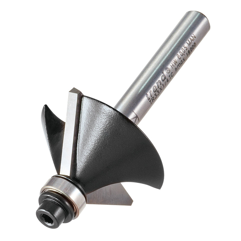 Trend Tools TR33X1/4TC Guided Chamfer Angle=45 Degrees X 31.8Mm
