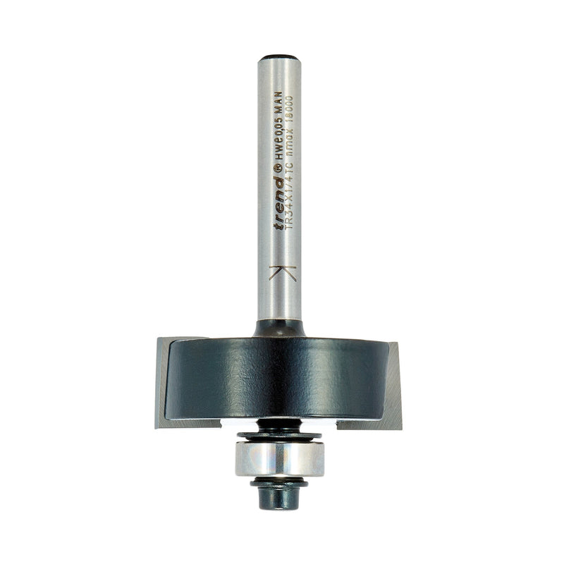 Trend Tools TR34X1/4TC Bearing Guided Rebater 12.7Mm