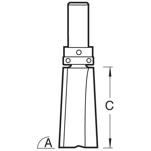 Trend Tools TR38X8MMTC Shank Mounted Bearing Guided Door 3 Deg Leading Edge