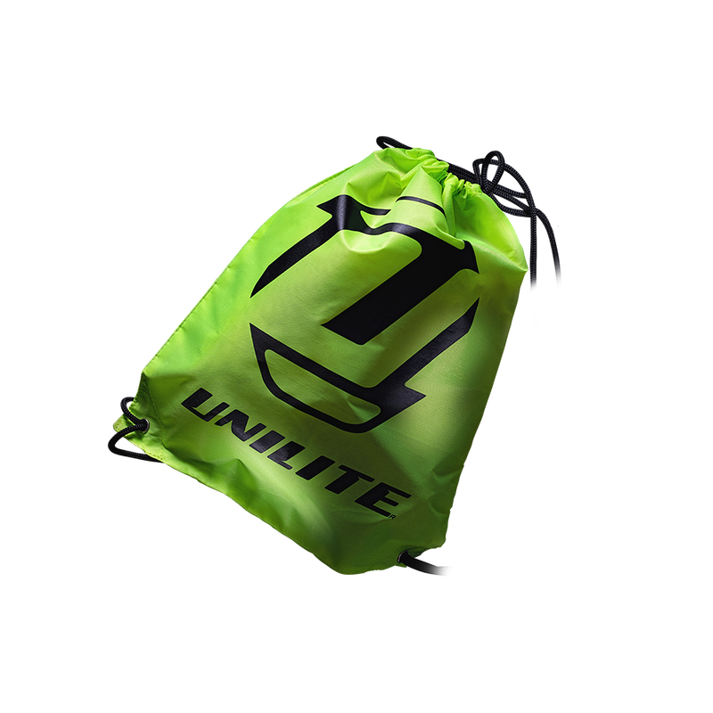 Unilite GYM-BAG Bright yellow gym bag with Unilite logo.