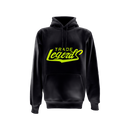 Unilite HOODIE-TL Thick cotton black hoodie with neon yellow Trade Legends logo.