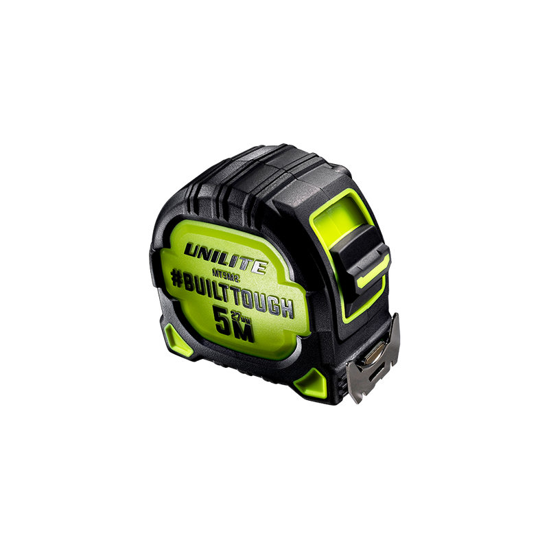 Unilite MT5M2 5M heavy duty tape measure with imperial and metric measurements.