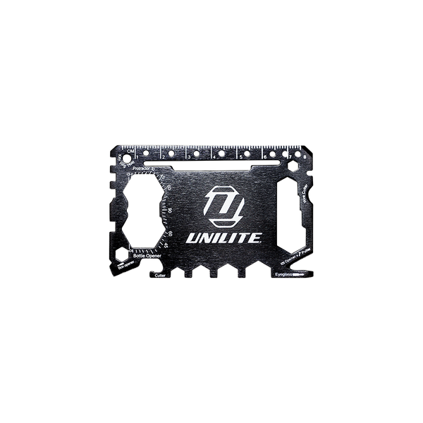 Unilite MULTI-TOOL-CARD Wallet size stainless steel multitool with a 46 handy tools in one compact package.