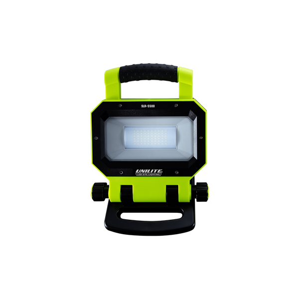 Unilite SLR-5500 Industrial work light with ultra bright 5500 lumen output and removable battery with powerbank.