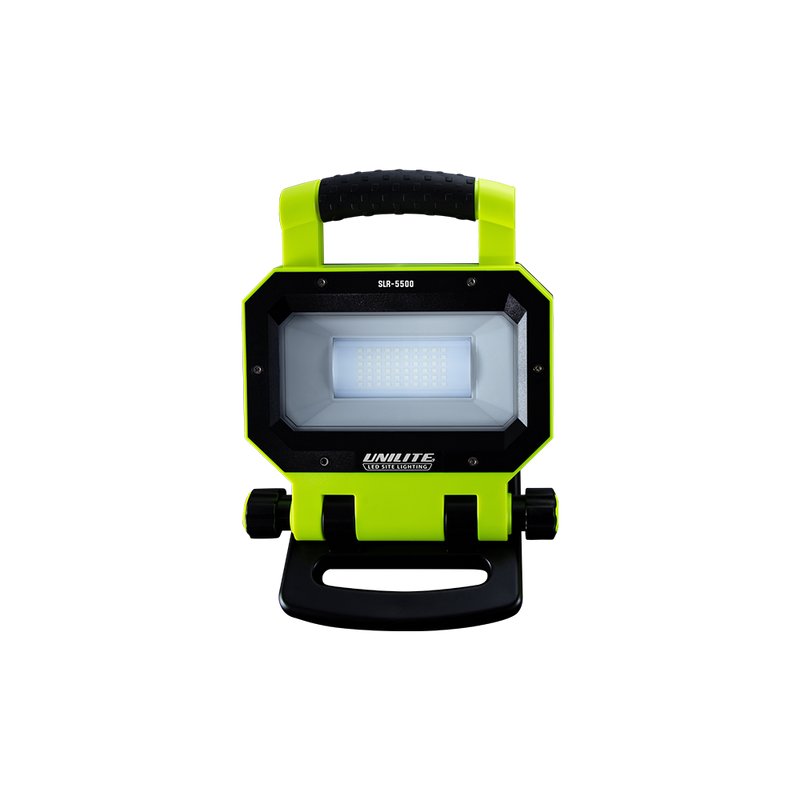 Unilite SLR-5500 Industrial work light with ultra bright 5500 lumen output and removable battery with powerbank.