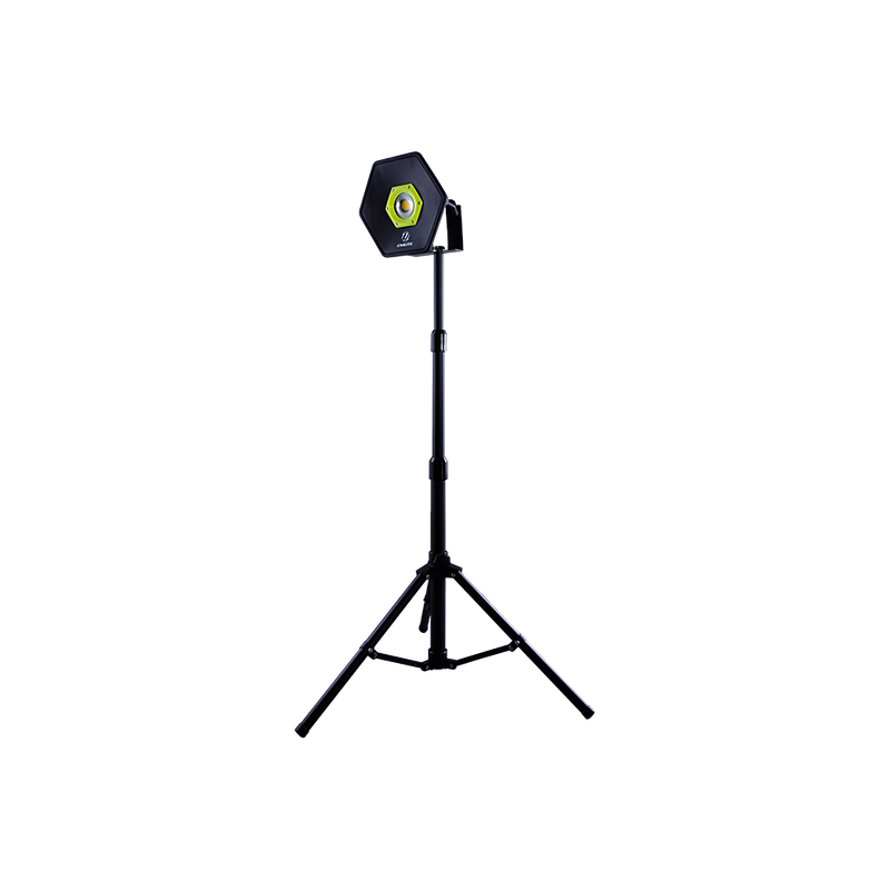 Unilite TRIPOD-SGL TRIPOD-SGL: Solid worklight tripod for Unilite hexagon site lights, with adjustable height and easy attachment bracket.