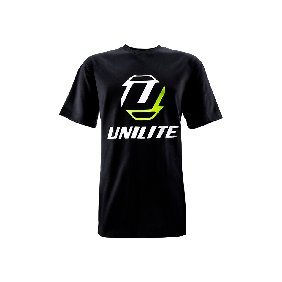 Unilite T-SHIRT Thick black cotton T-shirt with Unilite logo made from 100% cotton