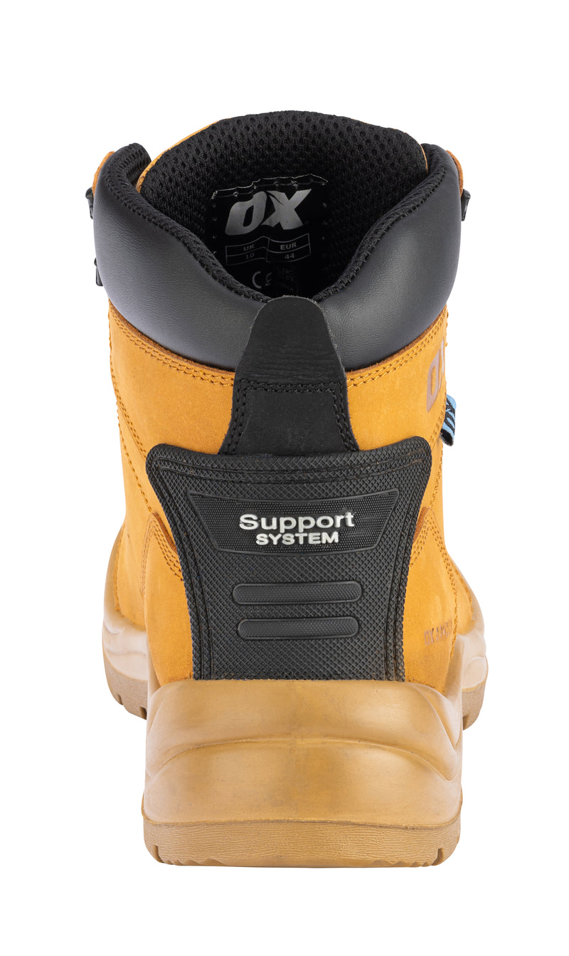 OX Safety S487911 Attitude Honey Nubuck Leather Safety Boots - Size 11