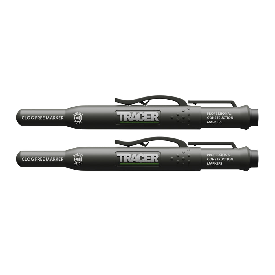 TRACER Clog Free Marker Set - Black (Twin Pack)