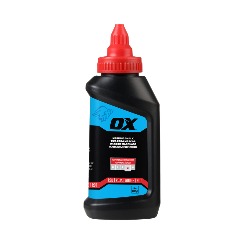 OX Hand Tools P630805 8-Ounce Permanent Red Marking Chalk - Permanence 3