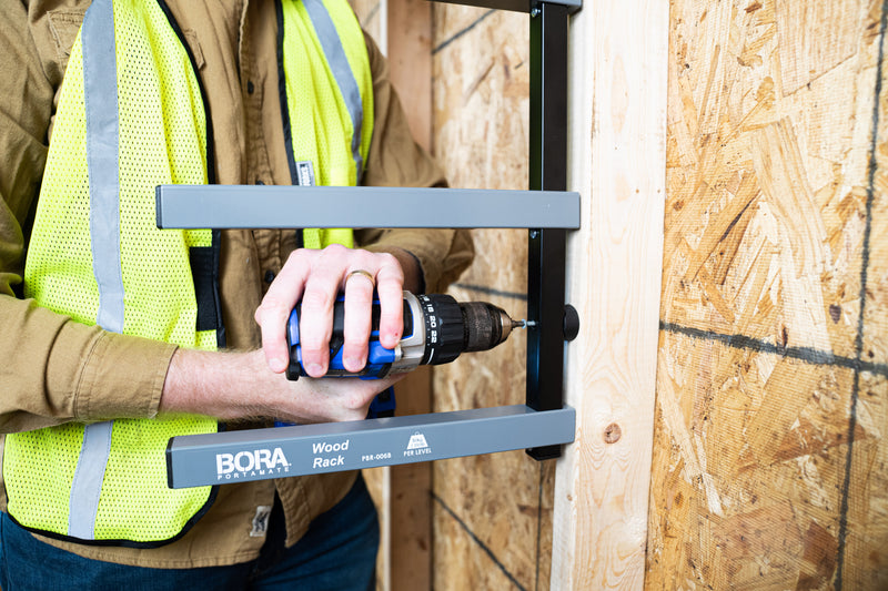 BORA PBR 006B  Wood Rack 6 Tier - Gray/Black