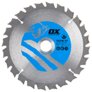 OX Tools OX-TCTW-TF-1602024 Wood Cutting Thin Kerf Circular Saw Blade 160/20mm, 24 Teeth ATB
