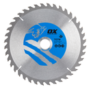 OX Tools OX-TCTW-2503040 Wood Cutting Circular Saw Blade 250/30mm, 40 Teeth ATB