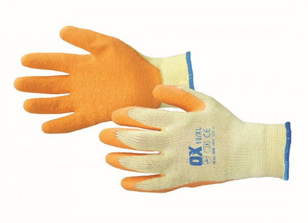 OX Tools OX-S241610 Latex Grip Glove - Size 10 (XL)