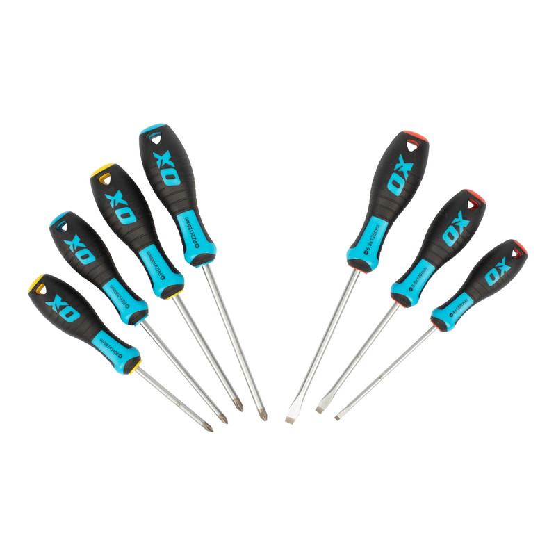 OX Tools OX-P363107 Pro 7 Piece Screwdriver Set - Card Display B