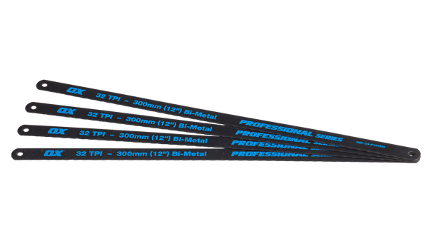 OX Tools OX-P131332 Pro 12" Hacksaw Blades 32 TPI Pack 4