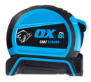 OX P632705 Pro Double Locking Tape Measure Metric Only - 5m
