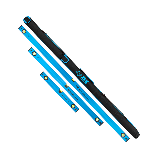 OX Hand Tools P506803 Pro Tuff Level 3pk w/Bag - 600mm, 1200mm, 1800mm