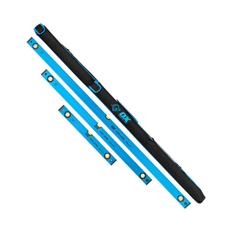 OX Hand Tools P506803 Pro Tuff Level 3pk w/Bag - 600mm, 1200mm, 1800mm