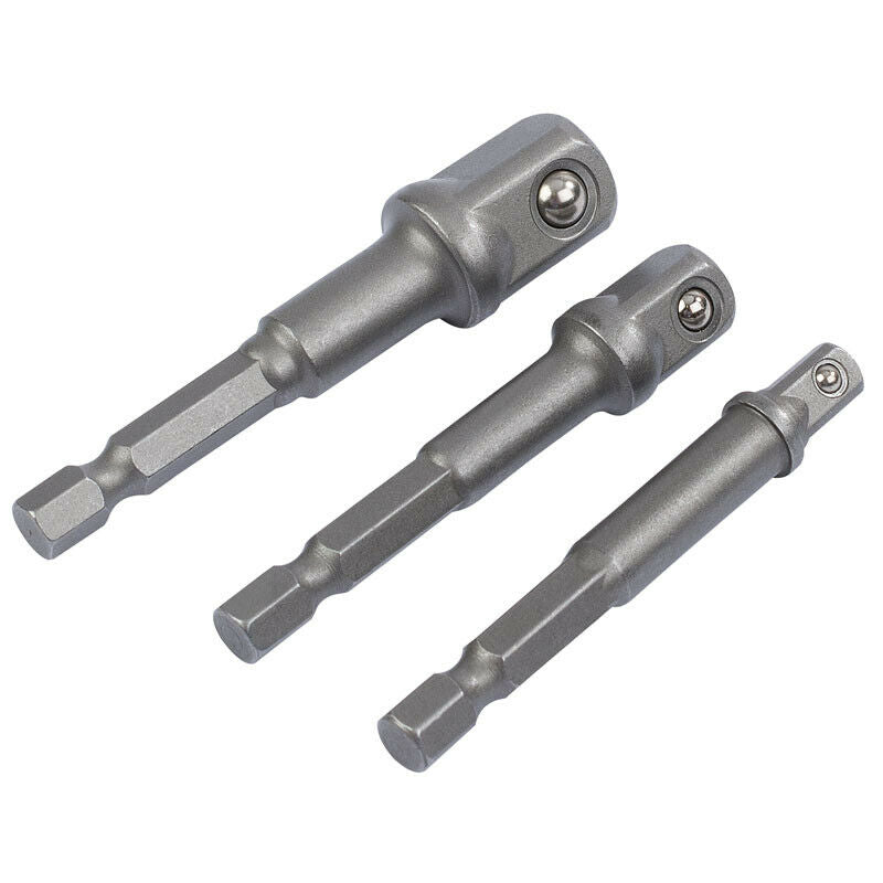 Draper 00005 1/4in Hex 1/4in & 3/8in Square Drive Adaptors