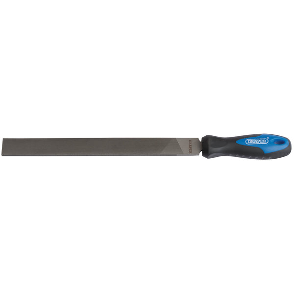 Draper 00007 Soft Grip Engineer's Hand File and Handle, 250mm