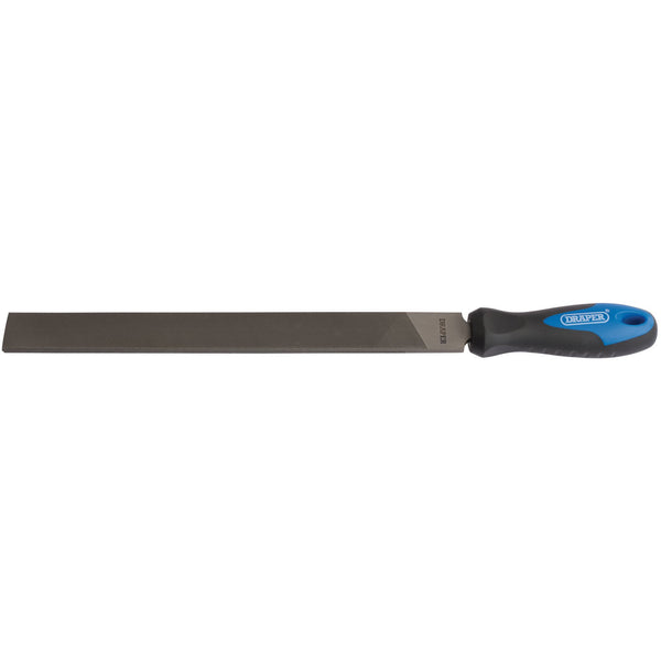 Draper 00008 Soft Grip Engineer's Hand File and Handle, 300mm