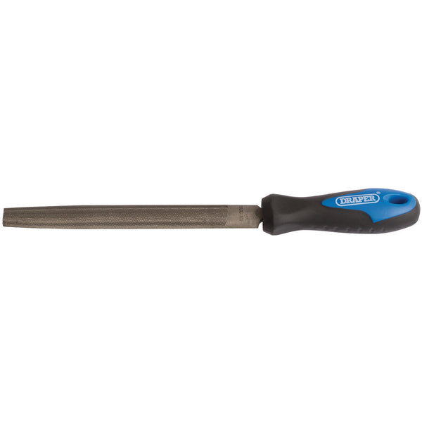 Draper 00009 Soft Grip Engineer's Half Round File and Handle, 150mm