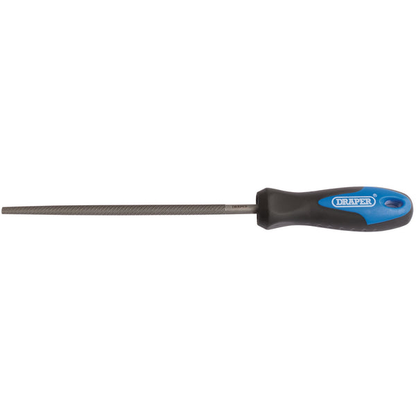Draper 00012 Soft Grip Engineer's Round File and Handle, 150mm