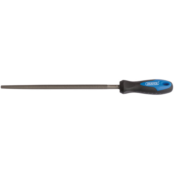 Draper 00013 Soft Grip Engineer's Round File and Handle, 250mm