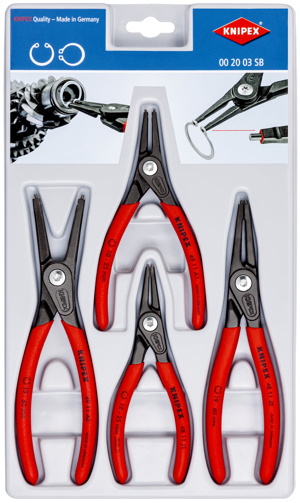 KNIPEX 00 20 03 SB SET OF CIRCLIP PLIERS