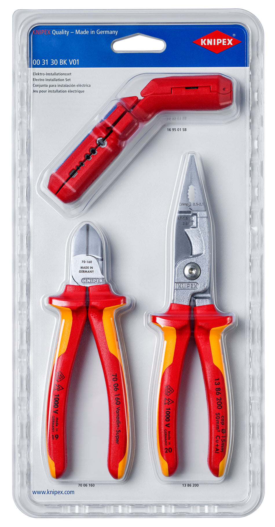 KNIPEX 00 31 30 BK V01 KNIPEX Electro Installation Set