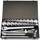 Draper 00335 Metric and Imperial Socket Set, 3/4" Sq. Dr. (31 Piece)