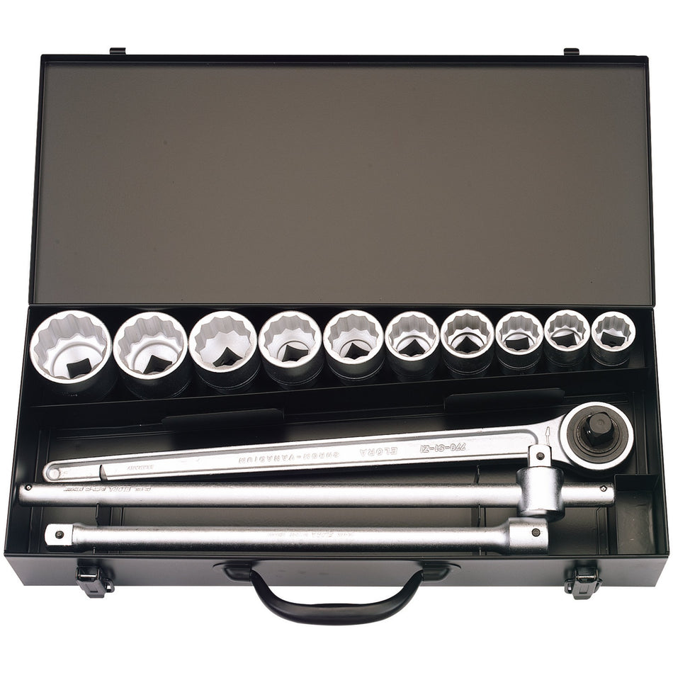 Draper 00385 Metric Socket Set, 3/4" Sq. Dr. (13 Piece)