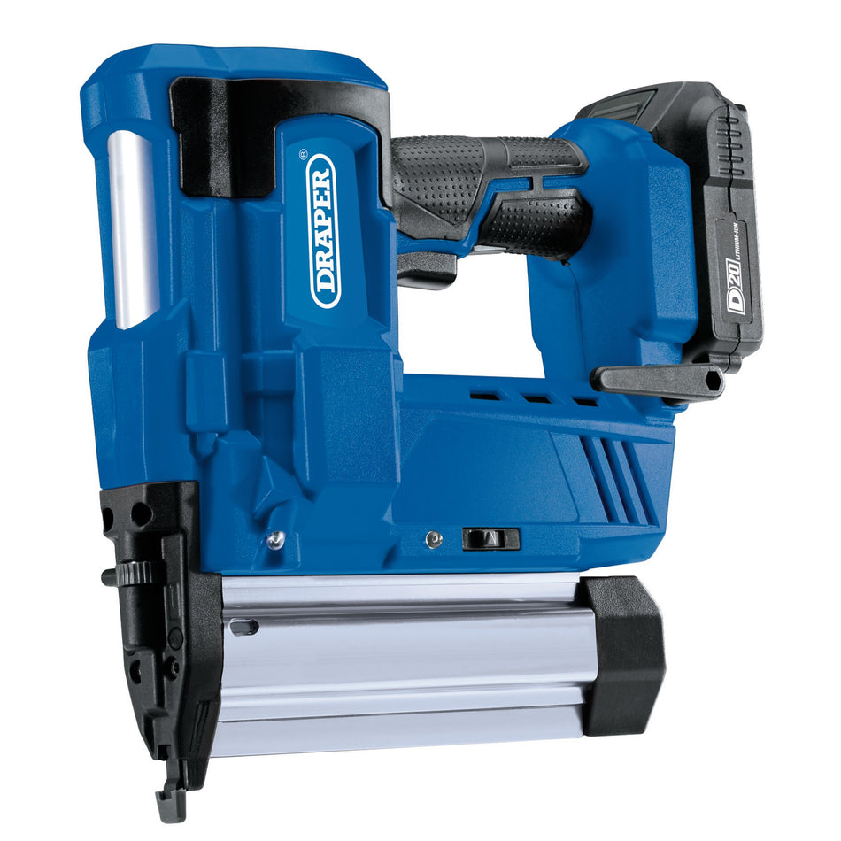 Draper 00646 D20 20V Nailer/Stapler, 1 x 2.0Ah Battery, 1 x Charger