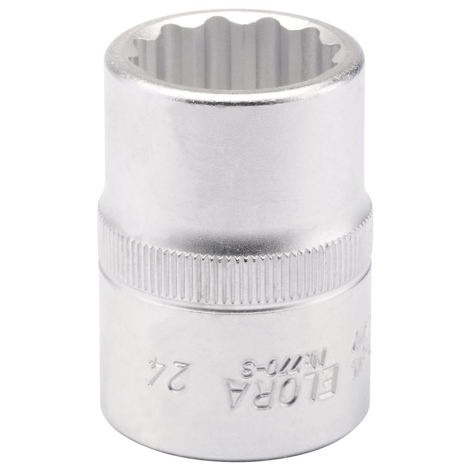 Draper 00723 Elora Bi-Hexagon Socket, 3/4" Sq. Dr., 24mm
