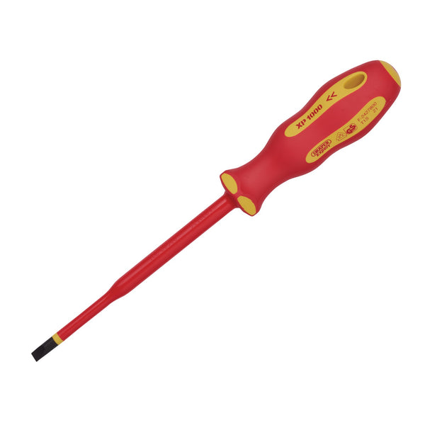 Draper 02161 XP1000 VDE Slimline Plain Slot Screwdriver, 5.5 x 125mm
