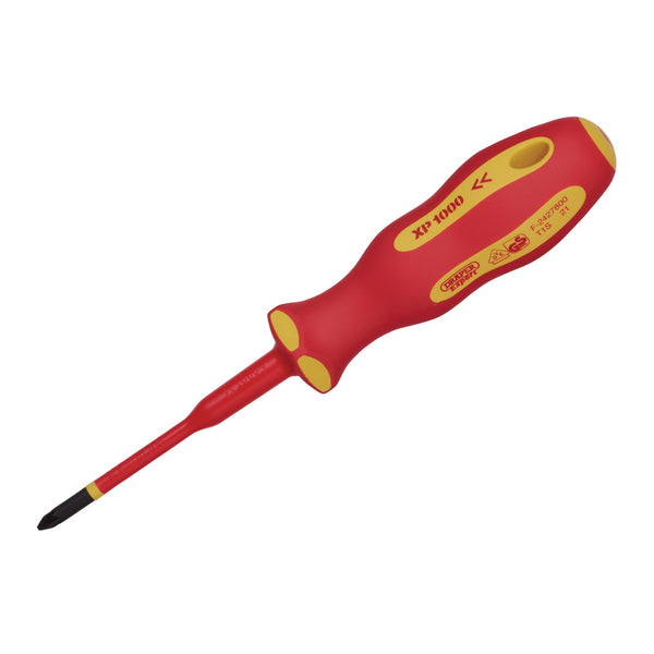 Draper 02165 XP1000 VDE Slimline PZ Type Screwdriver, No.1 x 80mm