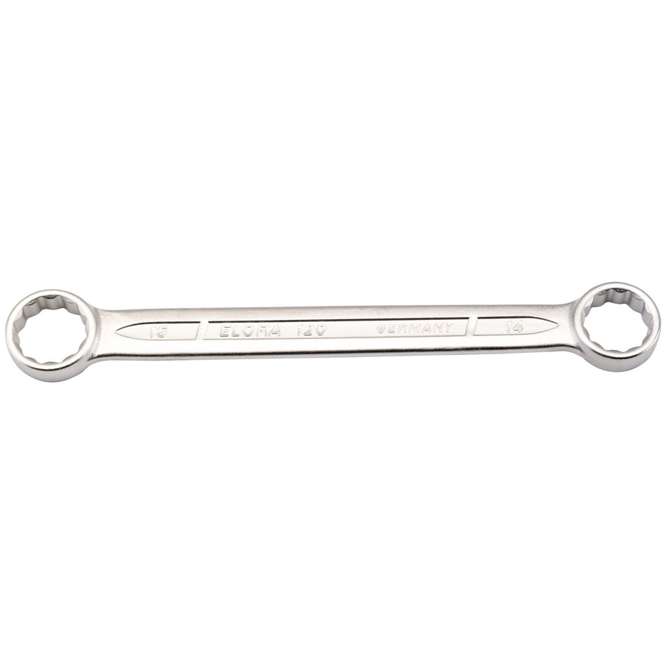 Draper 02430 Elora Flat Metric Ring Spanner, 14 x 15mm