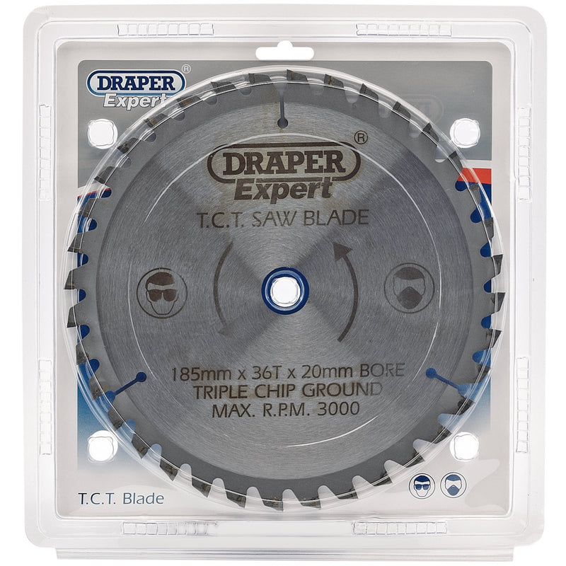 Draper 03637 Expert TCT Saw Blade, 185 x 20mm, 36T