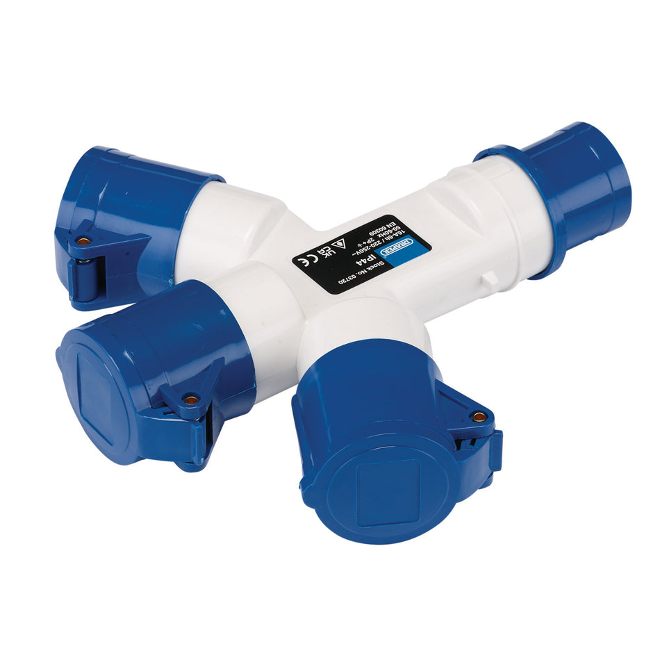 Draper 03720 230V 3-Way Splitter, 16A