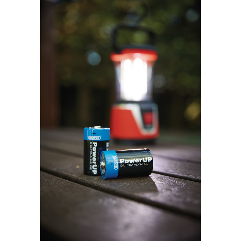Draper 03980 Draper PowerUP Ultra Alkaline D Batteries (Pack of 12)