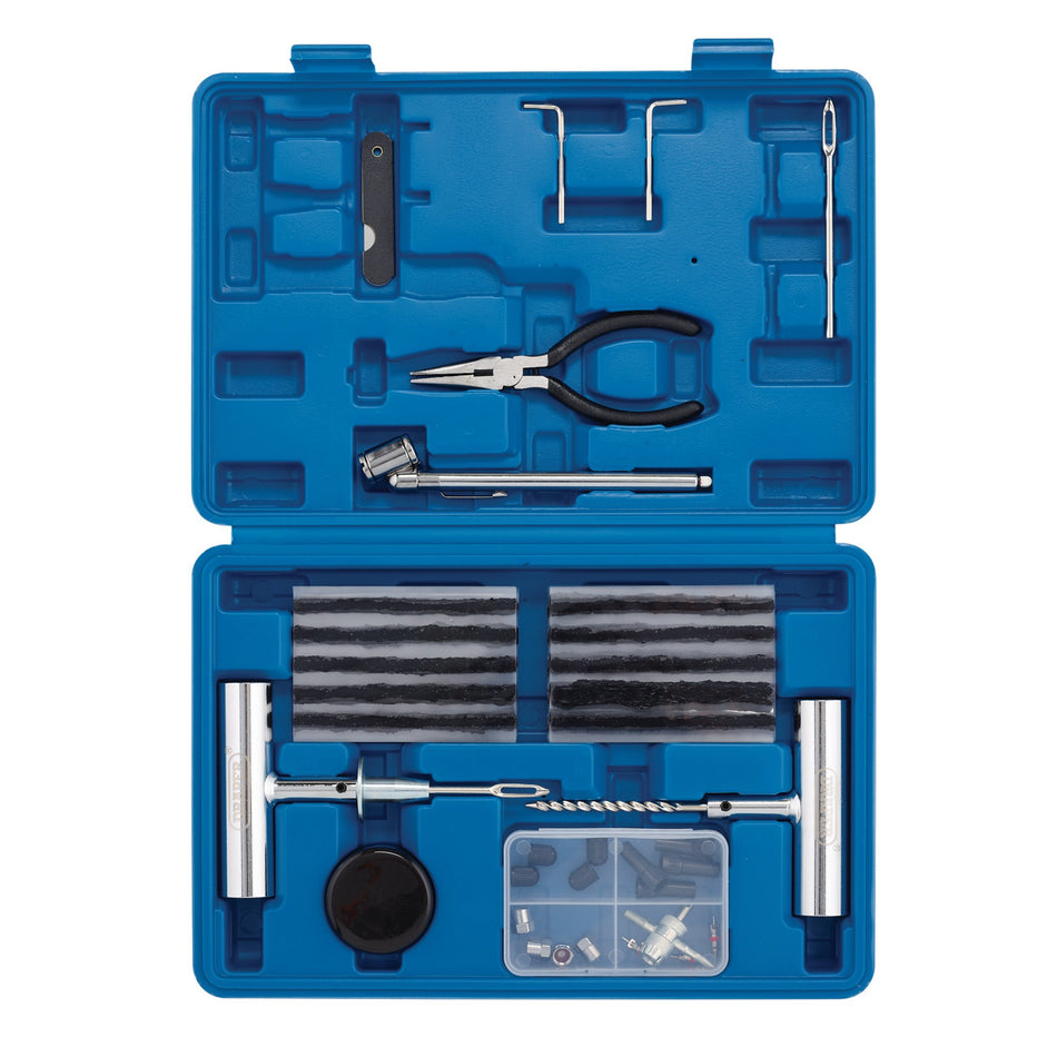 Draper 04139 Tyre Puncture Repair Kit for Tubeless Off Road Vehicles (65 Piece)