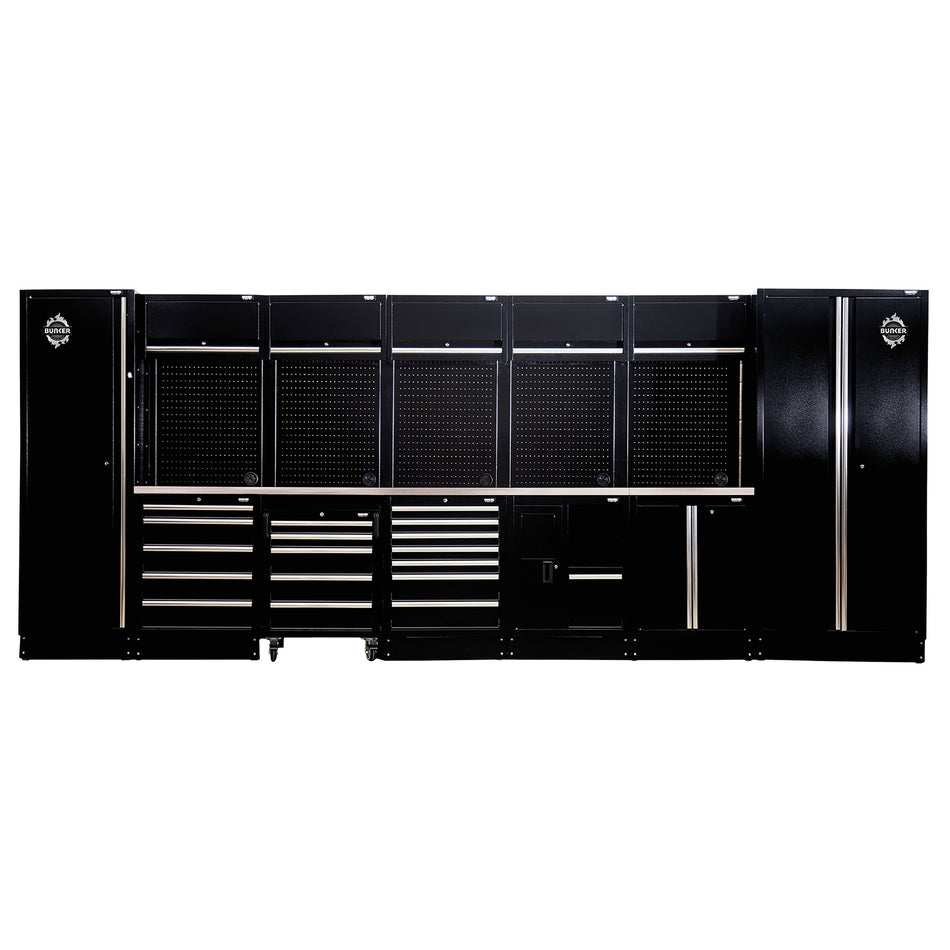 BUNKER® 04391 Modular Storage Combo with Sink and Stainless Steel Worktop (25 Piece)