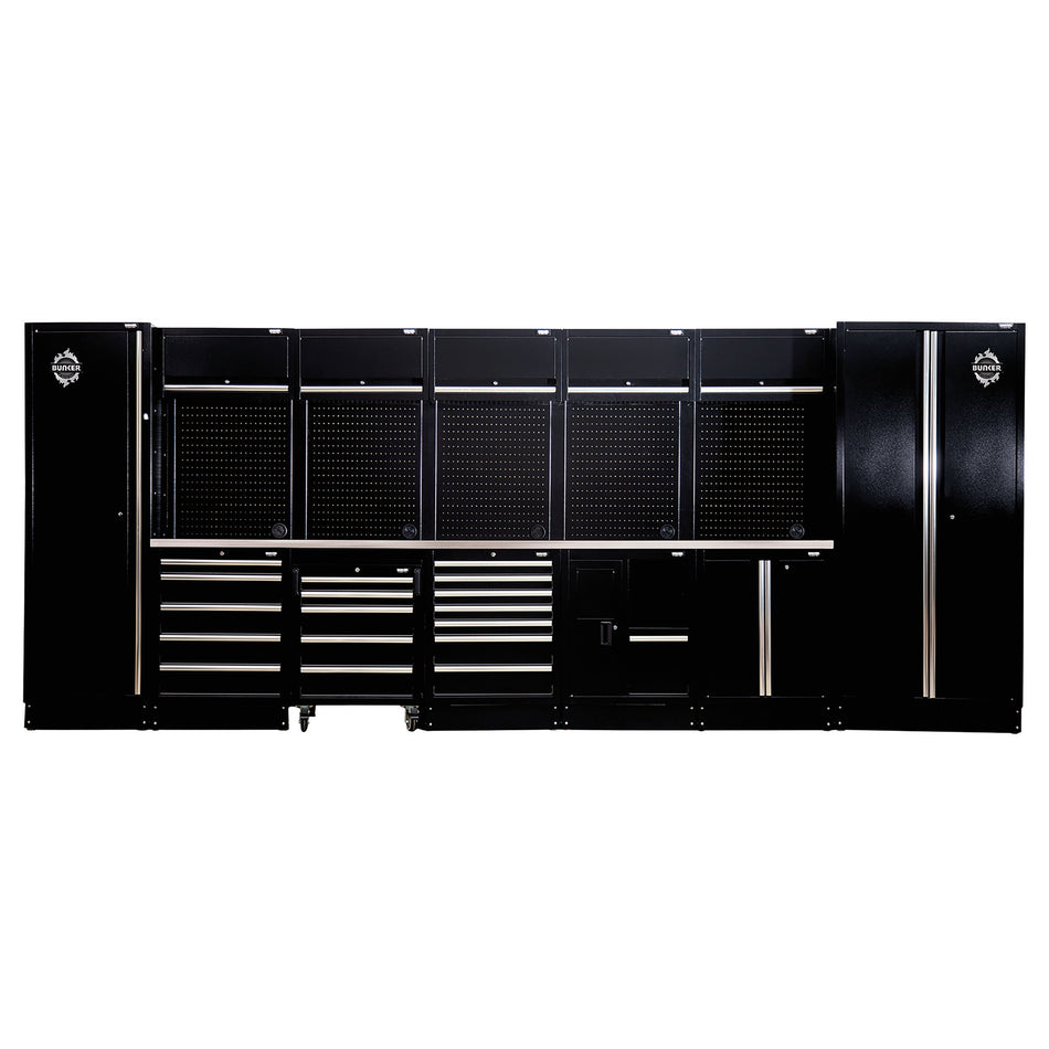 BUNKER® 04393 Modular Storage Combo with Stainless Steel Worktop (25 Piece)