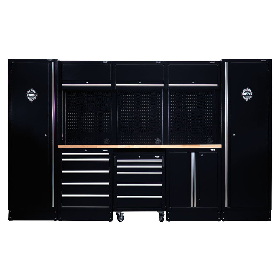 BUNKER® 04398 Modular Storage Combo with Hardwood Worktop (16 Piece)