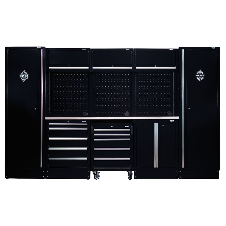 BUNKER® 04402 Modular Storage Combo with Stainless Steel Worktop (16 Piece)