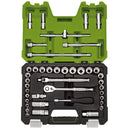 Draper 04464 Draper Expert MM/AF Combined Socket Set, 3/8" Sq. Dr., Green (41 Piece)